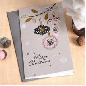 Merry Christmas ornaments greeting cards